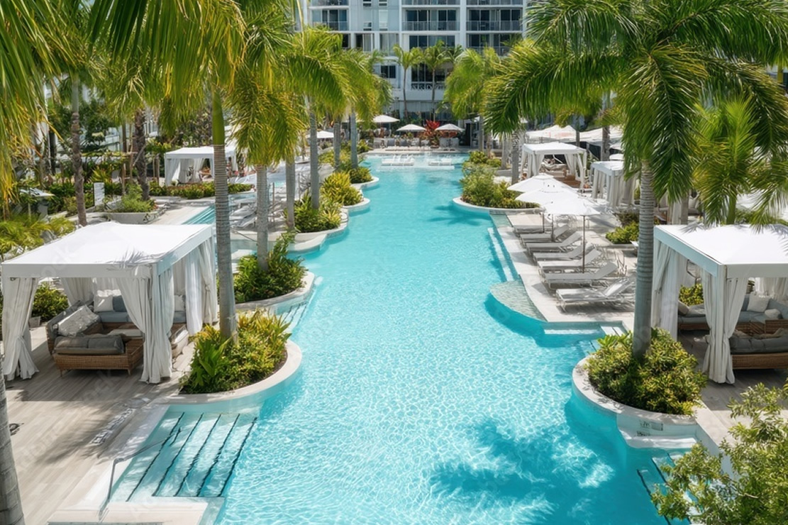 Large commercial pool cleaning in Orlando FL